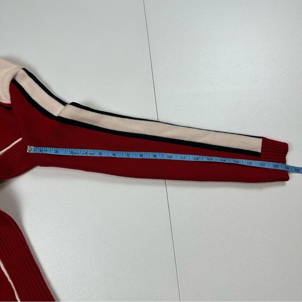 Women’s Zara Knit Nordic Full Zip Italian Yarn Vintage Wool Sweater Size‎ Medium